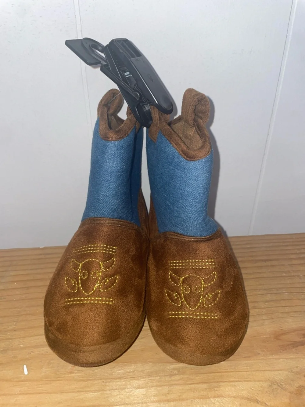 Disney Woody Boot-Style Kids Slippers in Brown and Blue - Picture 2 of 4